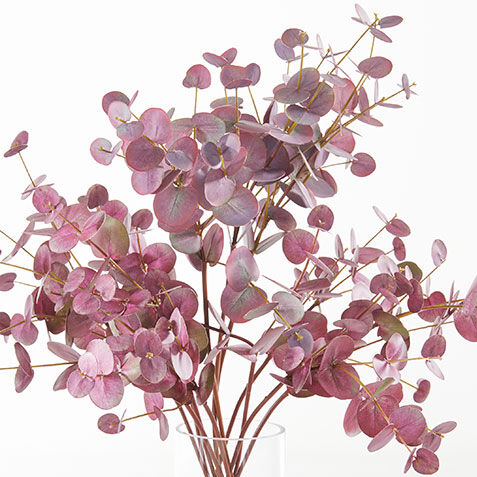 Burgundy Eucalyptus Arrangement in Glass Vase Product Tile Hover Image 443782   RED