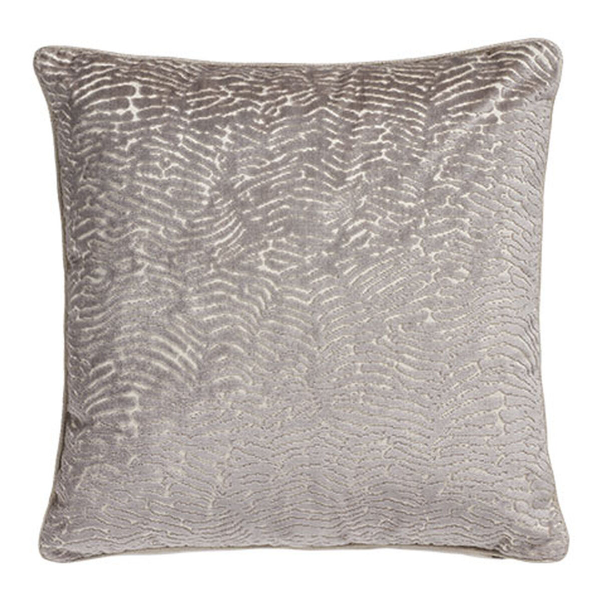 Cut Velvet Pillow, Silver