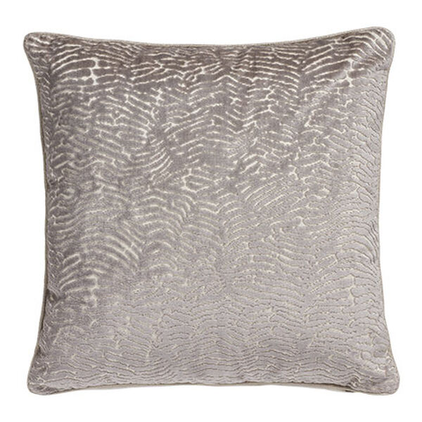 Cut Velvet Pillow, Silver
