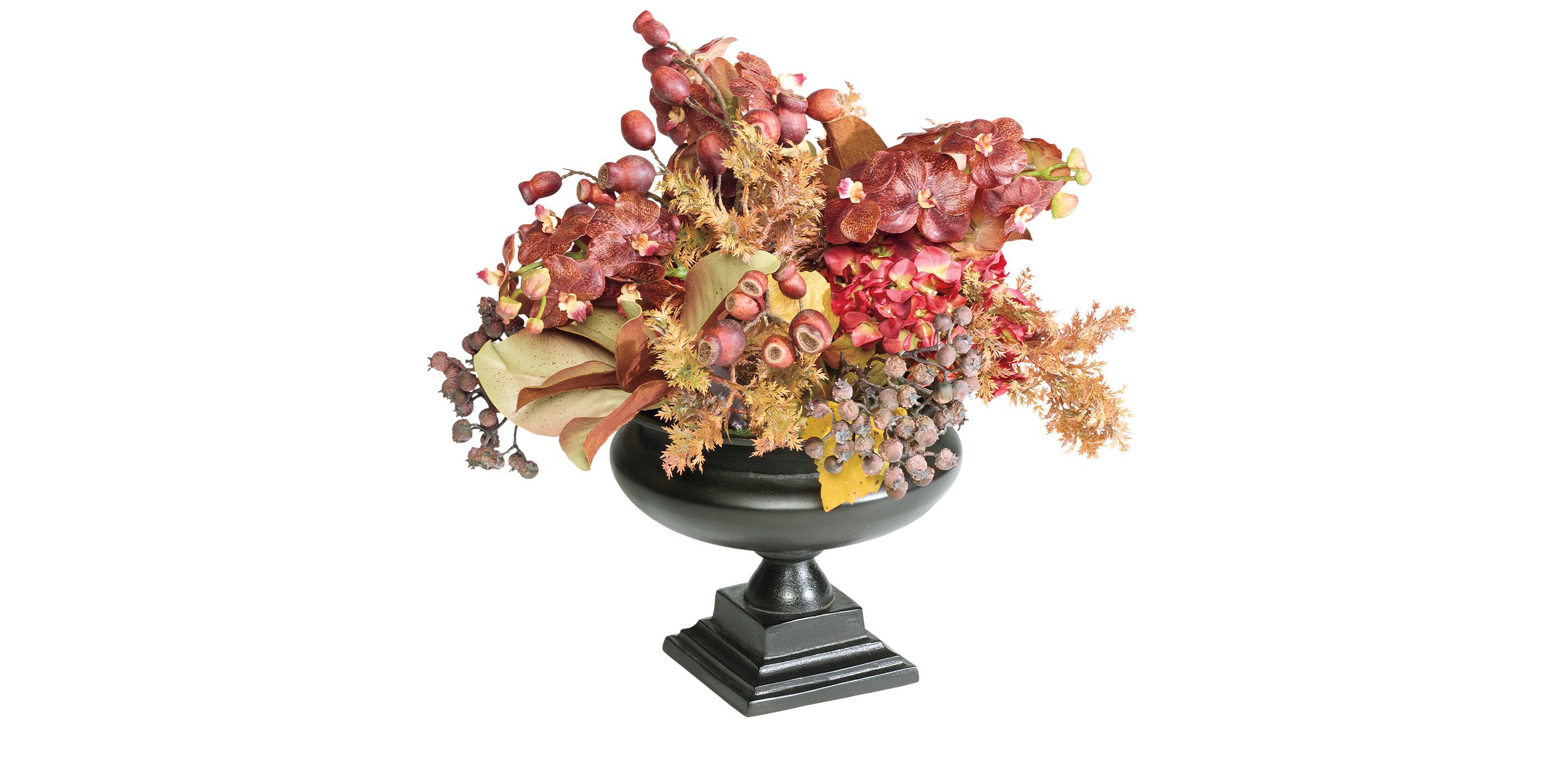 Orchid Berry in Black Urn_1