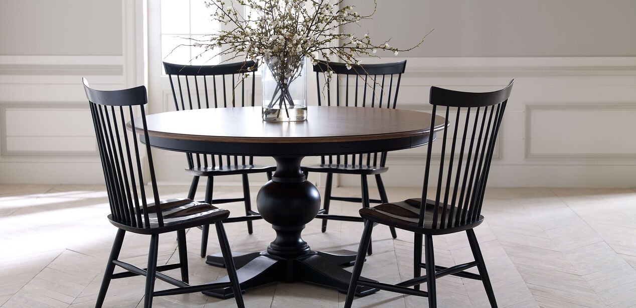 Cooper Round Dining Table, Ethan Allen Dining Room Sets Used