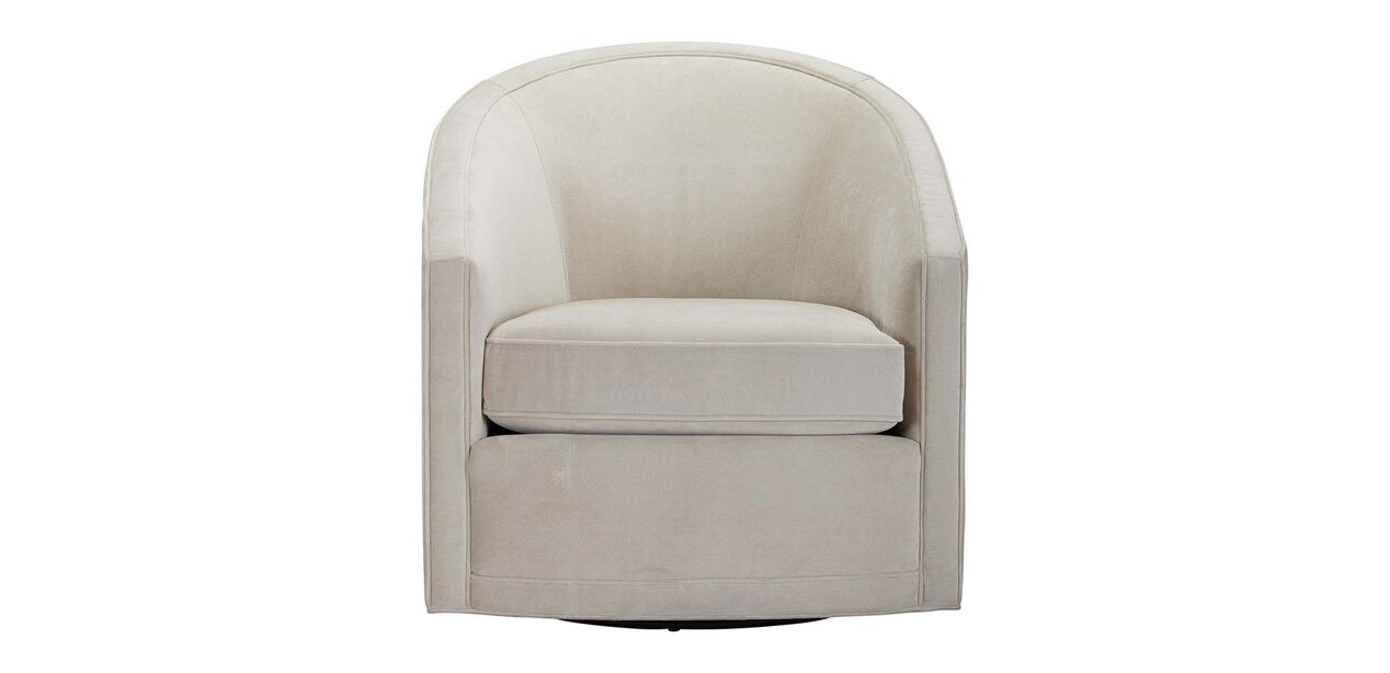 Baylee Barrel Back Swivel Chair Upholstered Ethan Allen