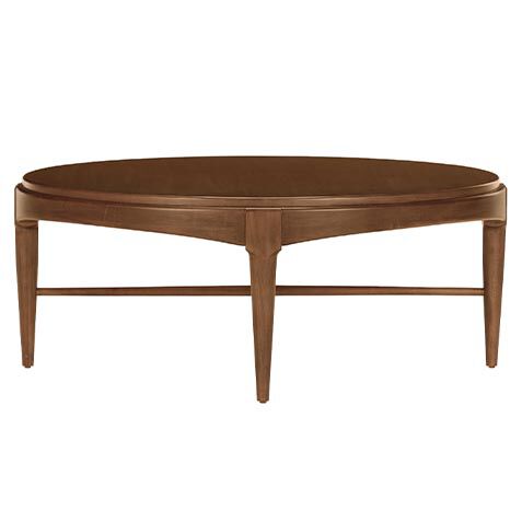 Draper Round Wood Midcentury Coffee Table image