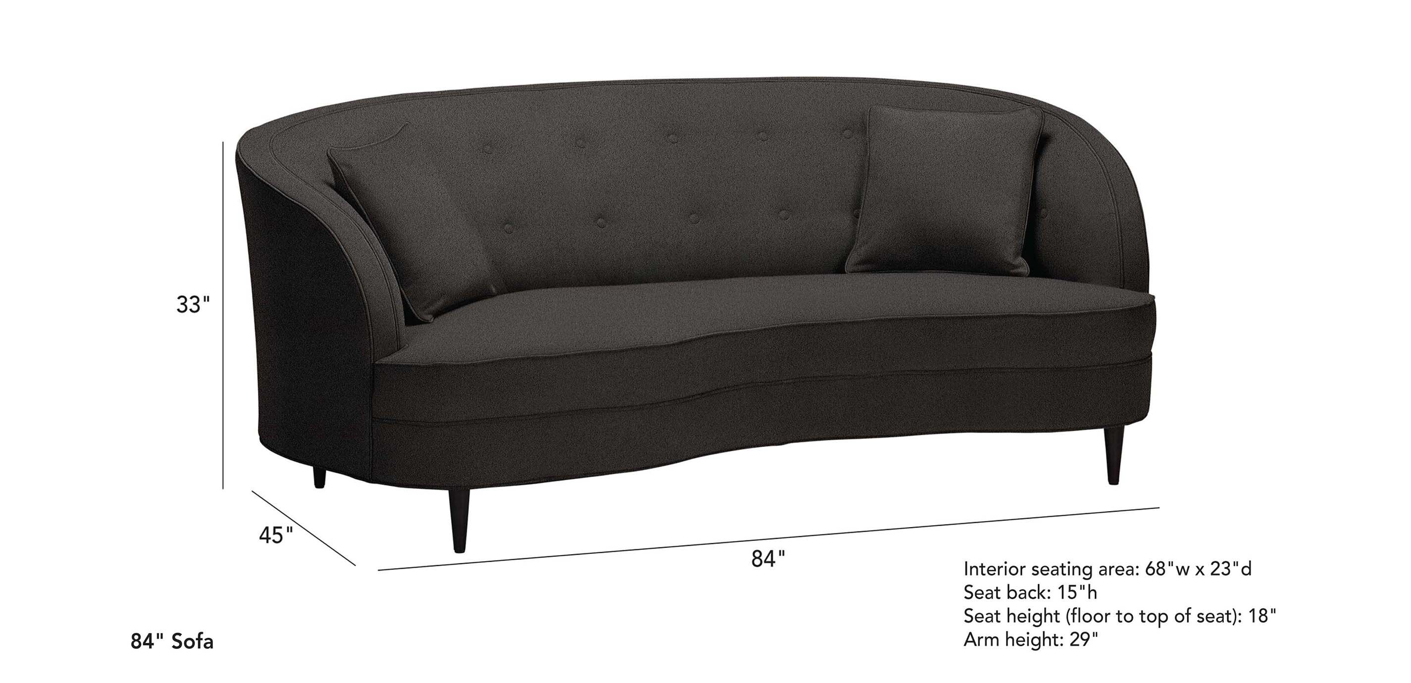 Channing Curved Sofa Art Deco Sofa Ethan Allen
