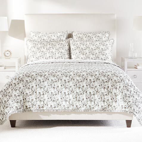 Watercolor Floral Reversible Quilt and Shams Set image 036251SET