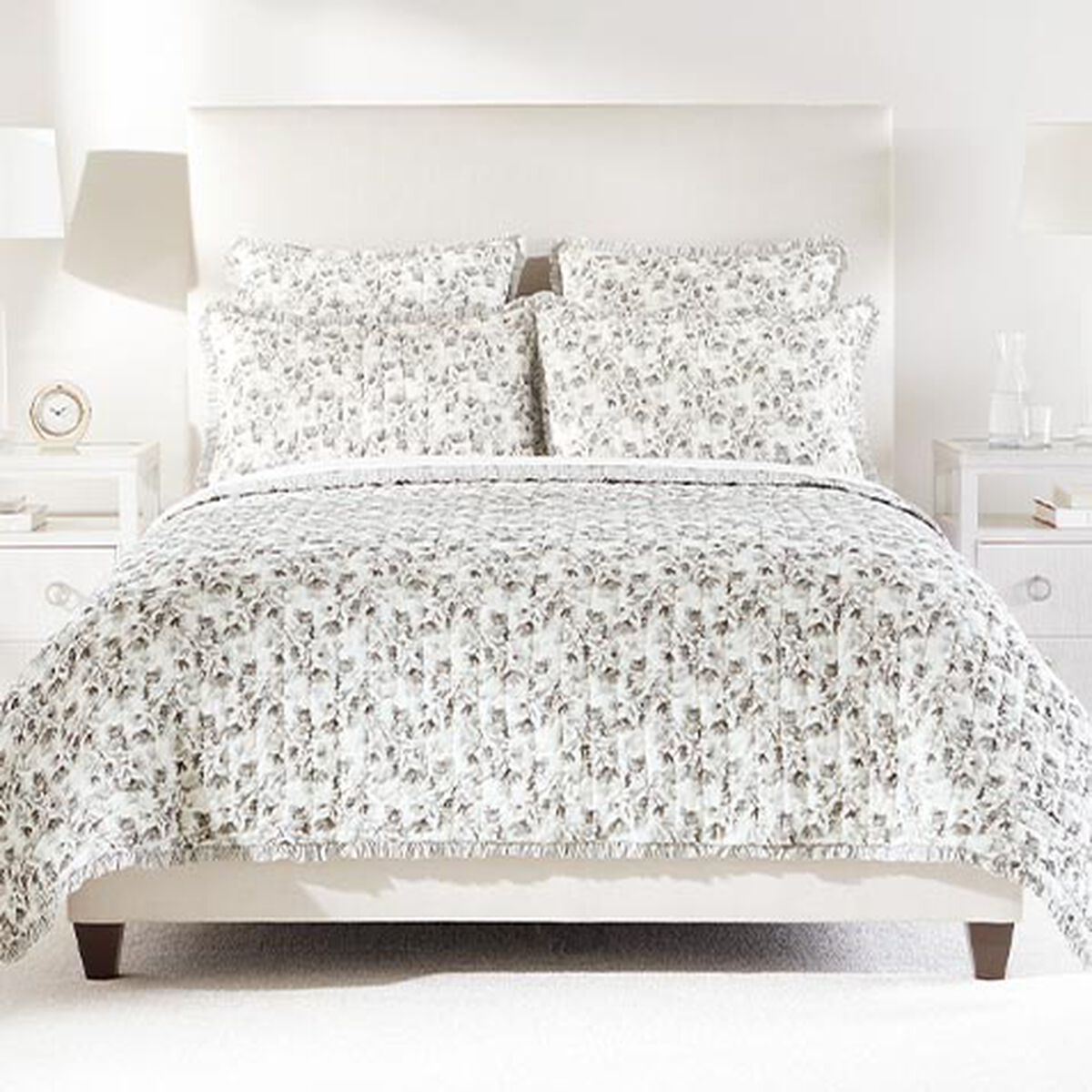 Watercolor Floral Reversible Quilt and Shams Set