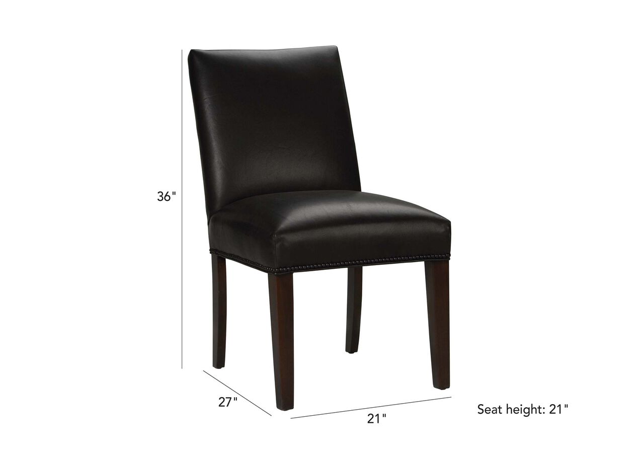 Sebago Leather Dining Chair Arm & Host Chairs Ethan Allen