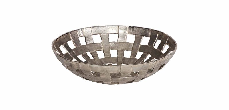 Scarlet Decorative Metal Bowl Woven Metal Bowl Ethan Allen