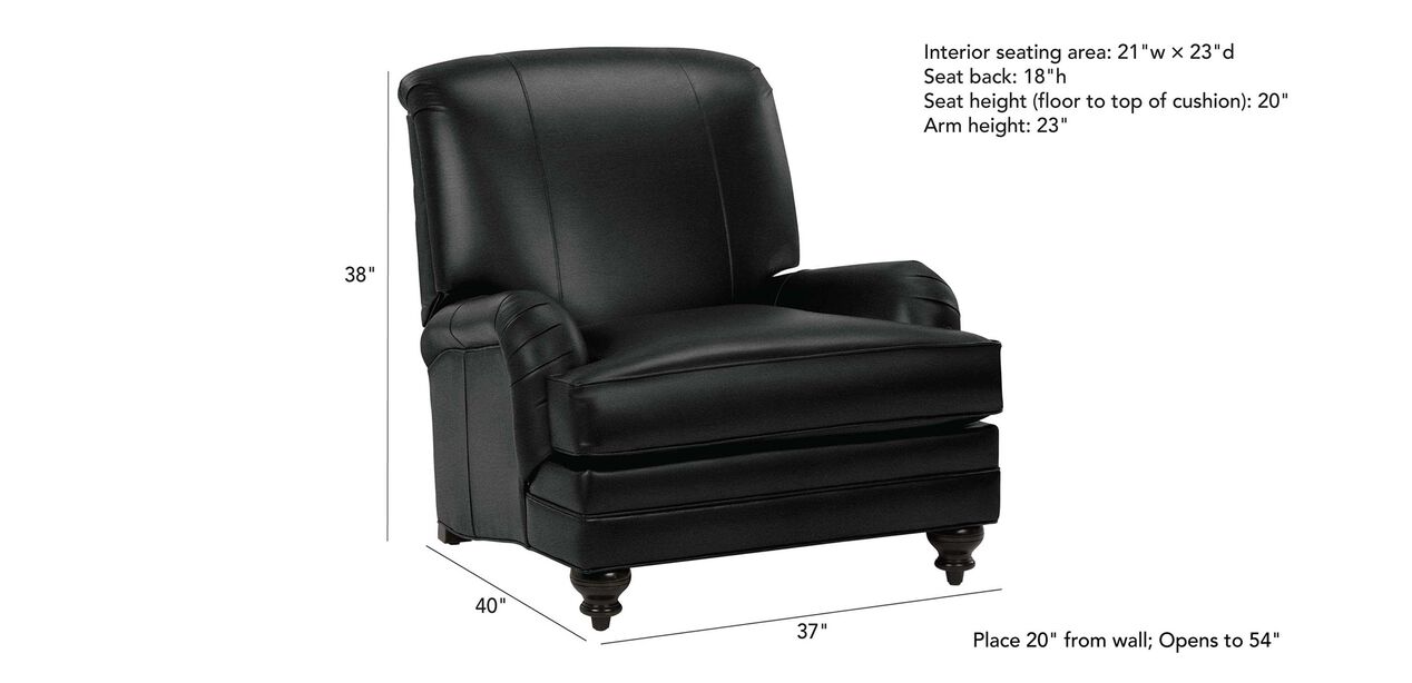 Whitfield TiltBack Leather Chair Recliners Ethan Allen