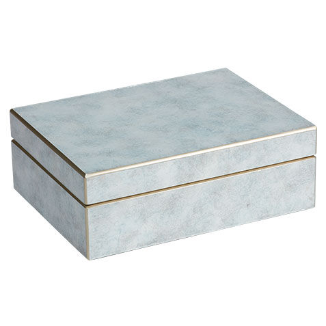 Zaria Large Reverse-Painted Blue Mirror Box image