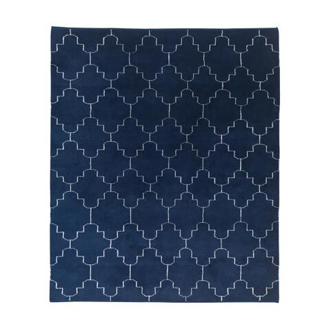 Tulu Tracery Rug, Blue/Natural image