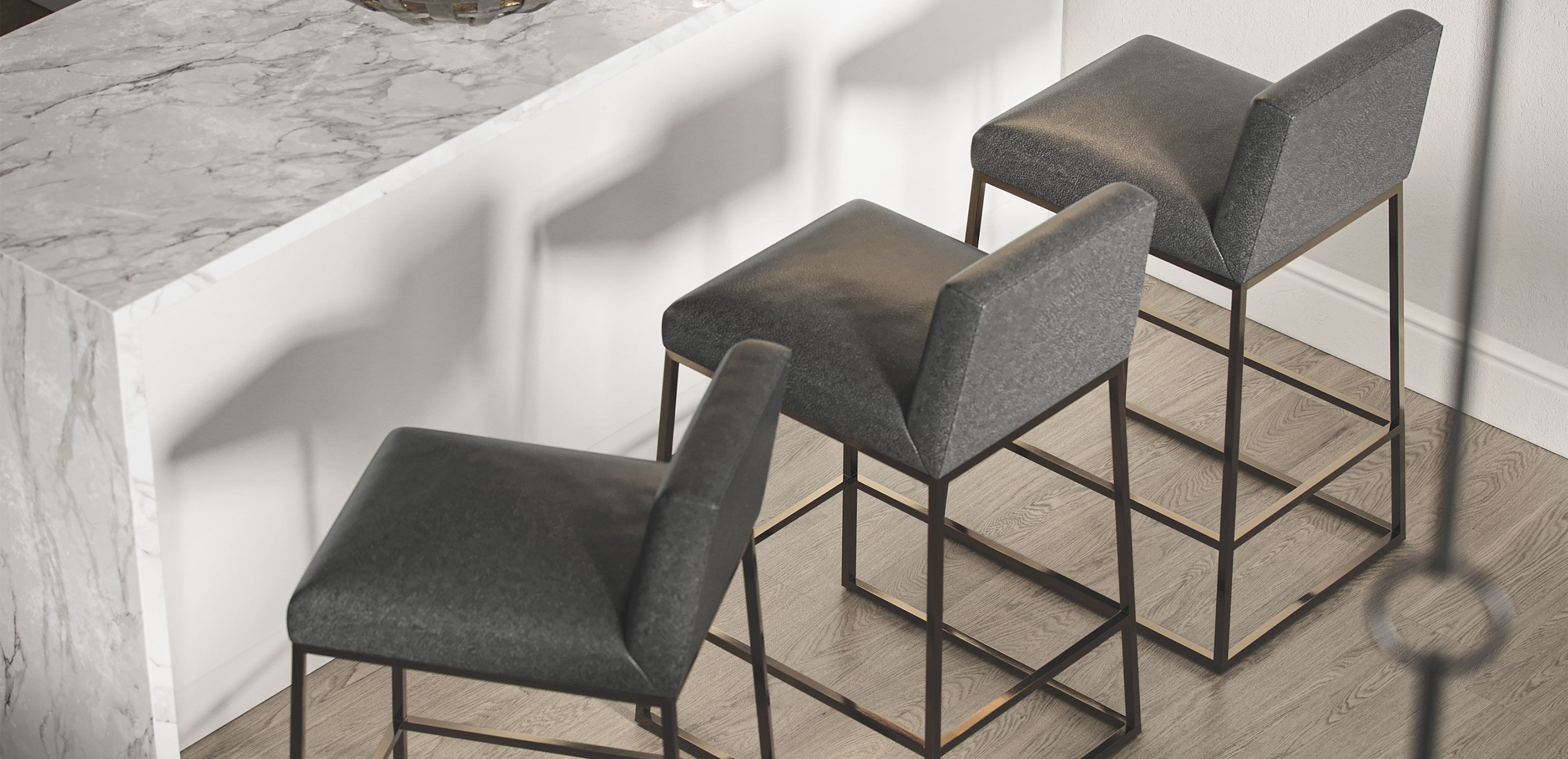 Jewel Metal Base Leather Counter Stool_4