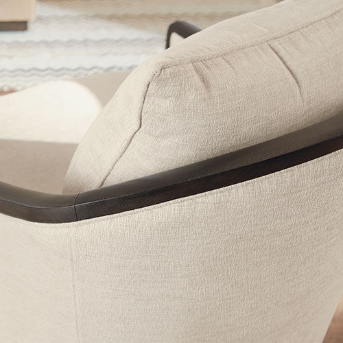 Maeva Wood Frame Swivel Chair 