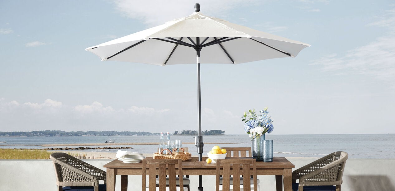 ethan allen patio umbrella Replacement Canopy for Roth URA038005B 11FT allen + roth 9-ft Aluminum