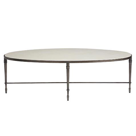 Valeria Stone-Top Oval Coffee Table image