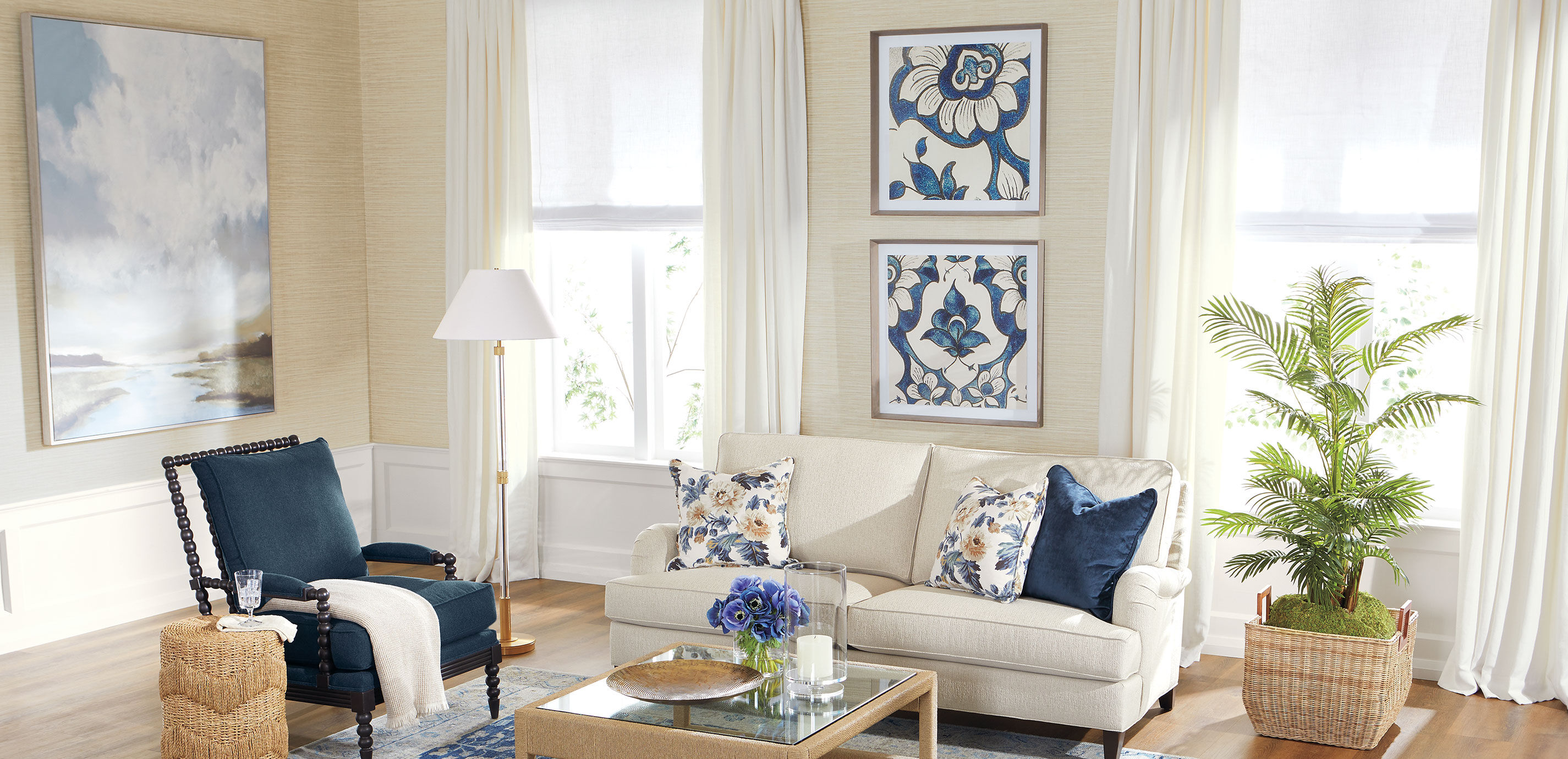 Square Wicker Basket with Wood Handle_8