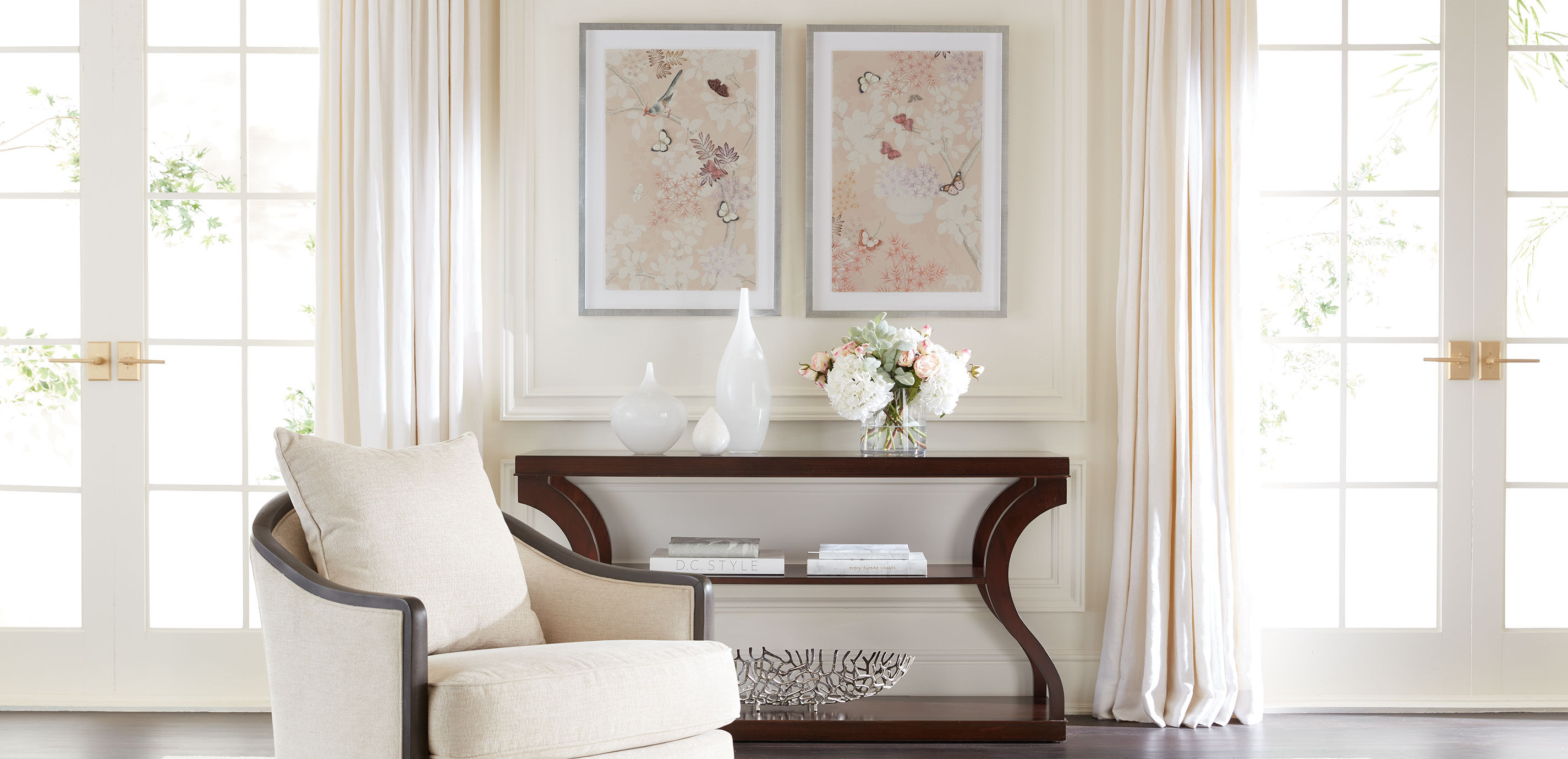 Triptych Pale Pink Chinoiserie_5