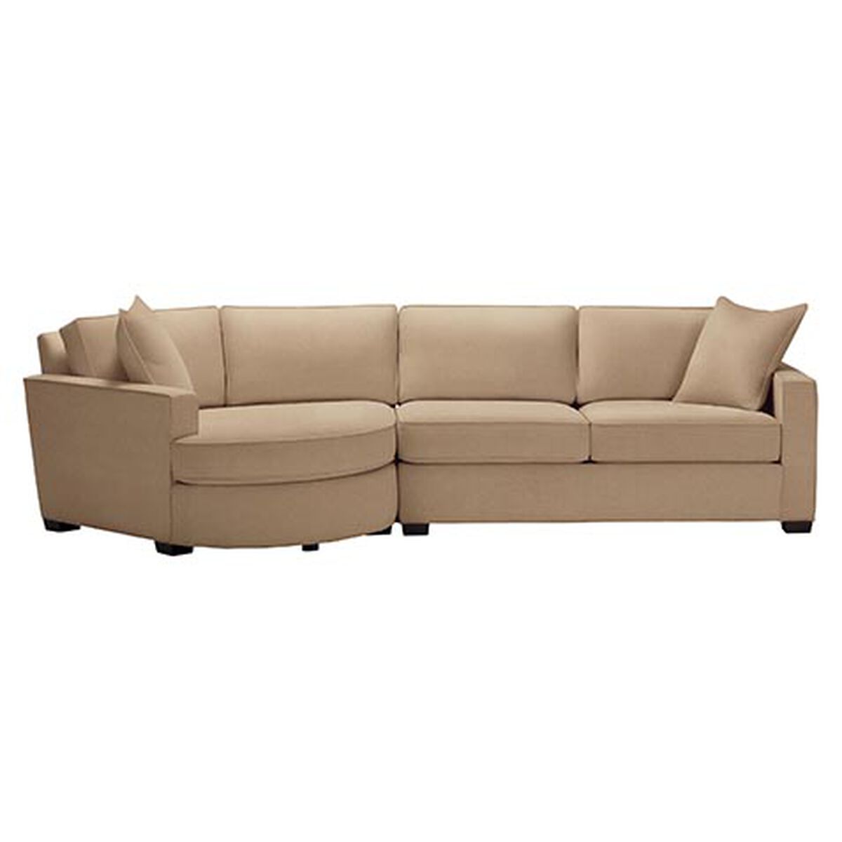 Spencer Track-Arm Two-Piece Sectional with Round Cuddle Chaise