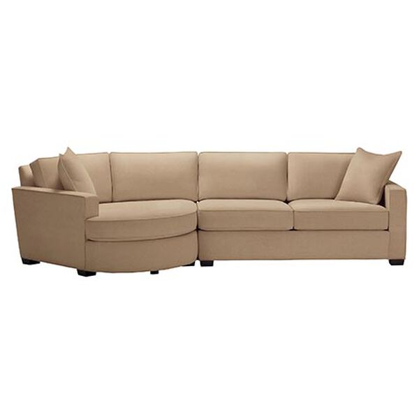 Spencer Track-Arm Two-Piece Sectional with Round Cuddle Chaise