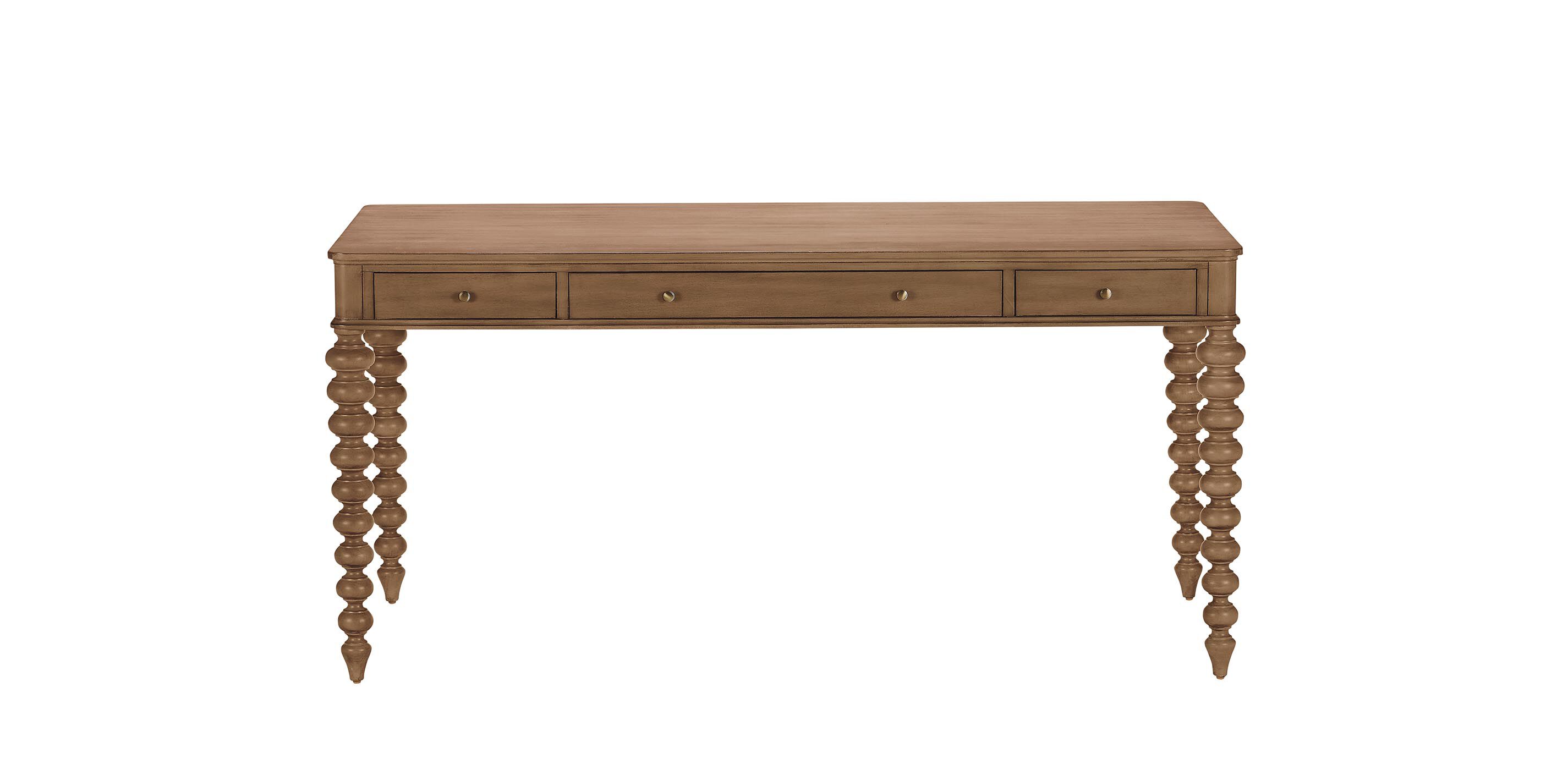 Custom Rounded-Corner Home Office Desk