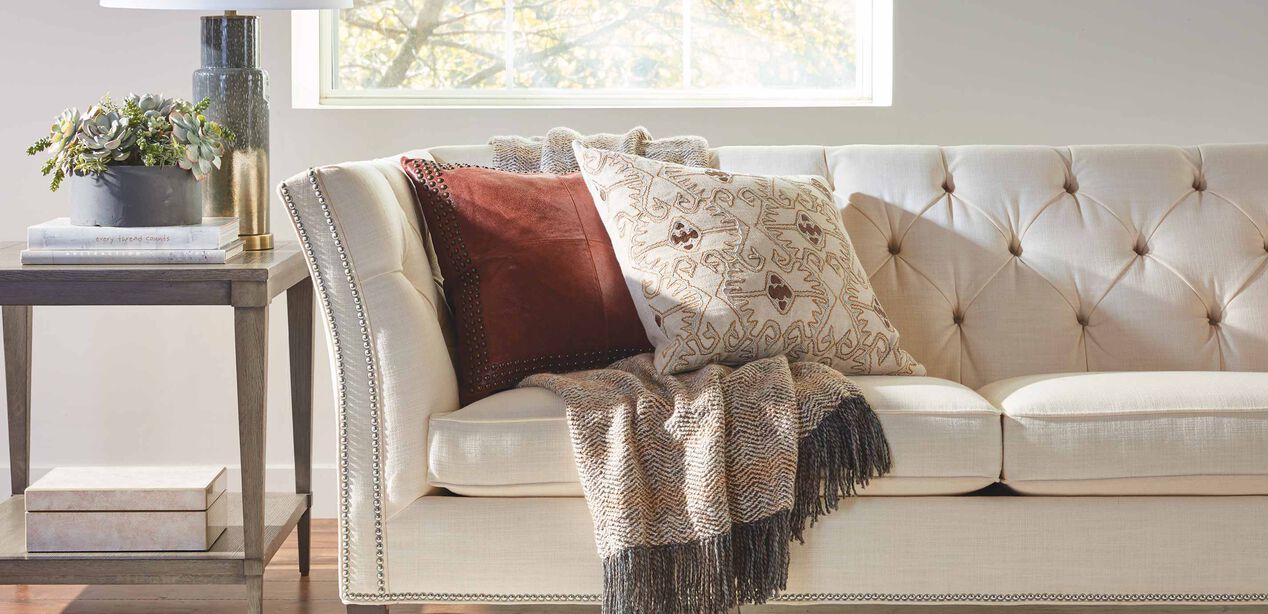 Ethan Allen 100% Leather Pillowcase Decorative Pillow Sham ...