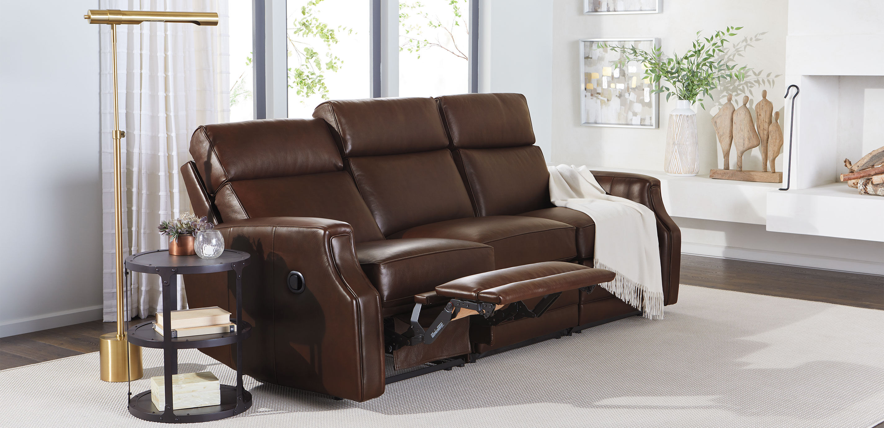Ethan allen deals reclining sofa