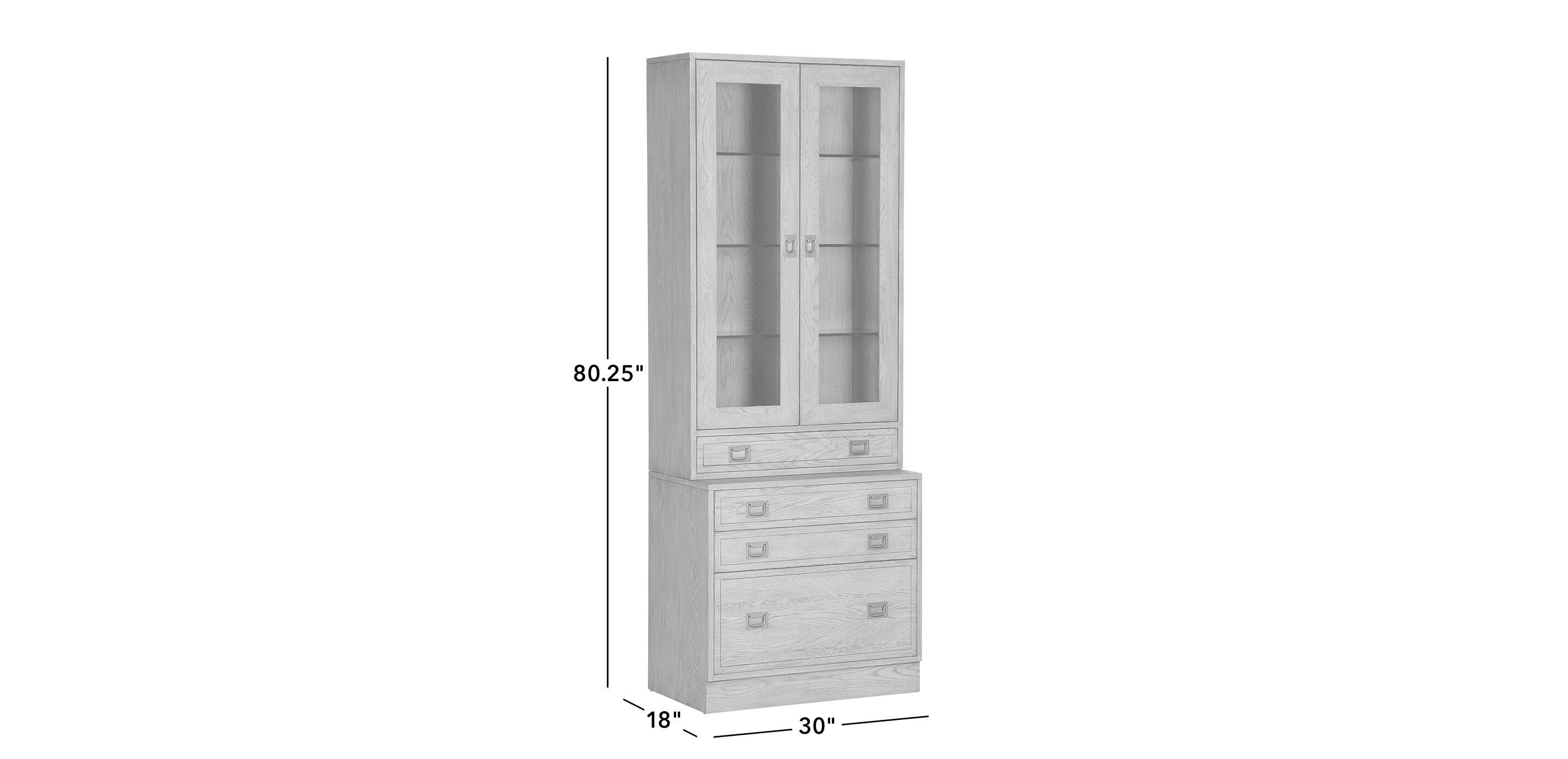 Callum Library Bookcase with File Cabinet_1