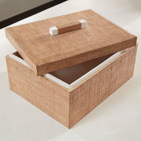 Rectangular Raffia Box Product Tile Hover Image 432497   NAT