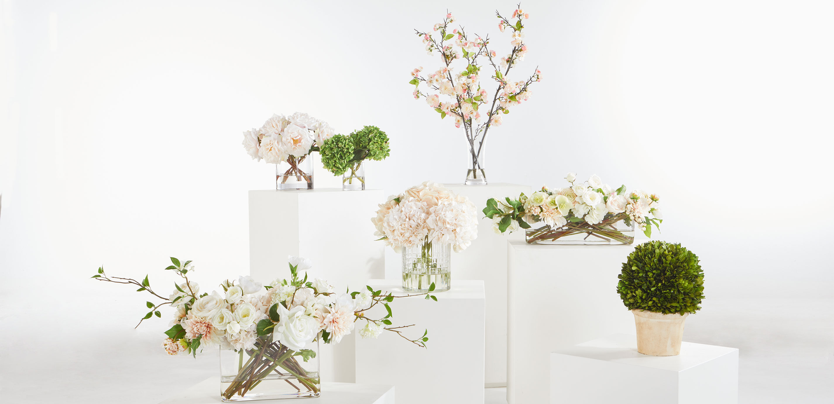 Hydrangea and Buds in Small Glass Vase_8