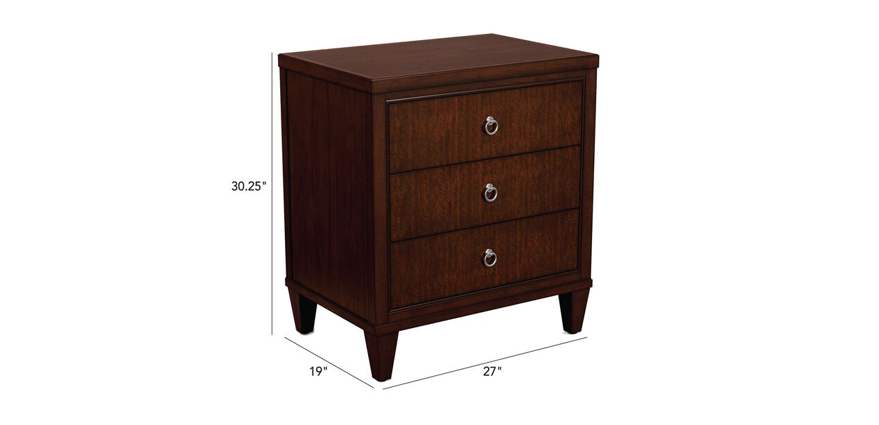 Heston ThreeDrawer Night Table Night Tables Ethan Allen