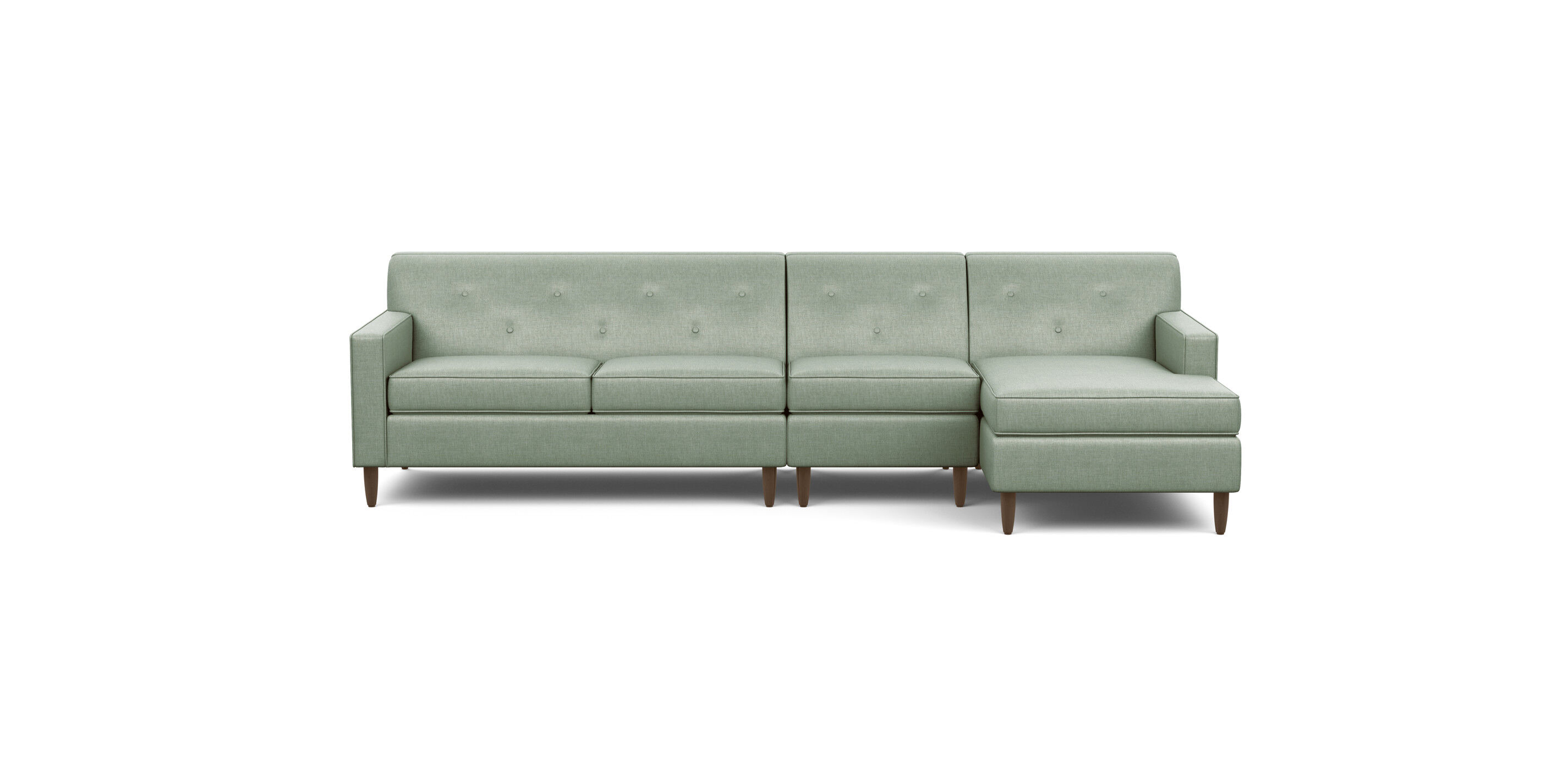 Marcus Three Piece Sectional with Chaise Ethan Allen