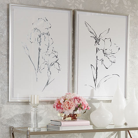 Silver Foil Floral I Product Tile Hover Image 073760A