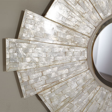 Selma Capiz Wall Mirror Product Tile Hover Image 074142   WHT