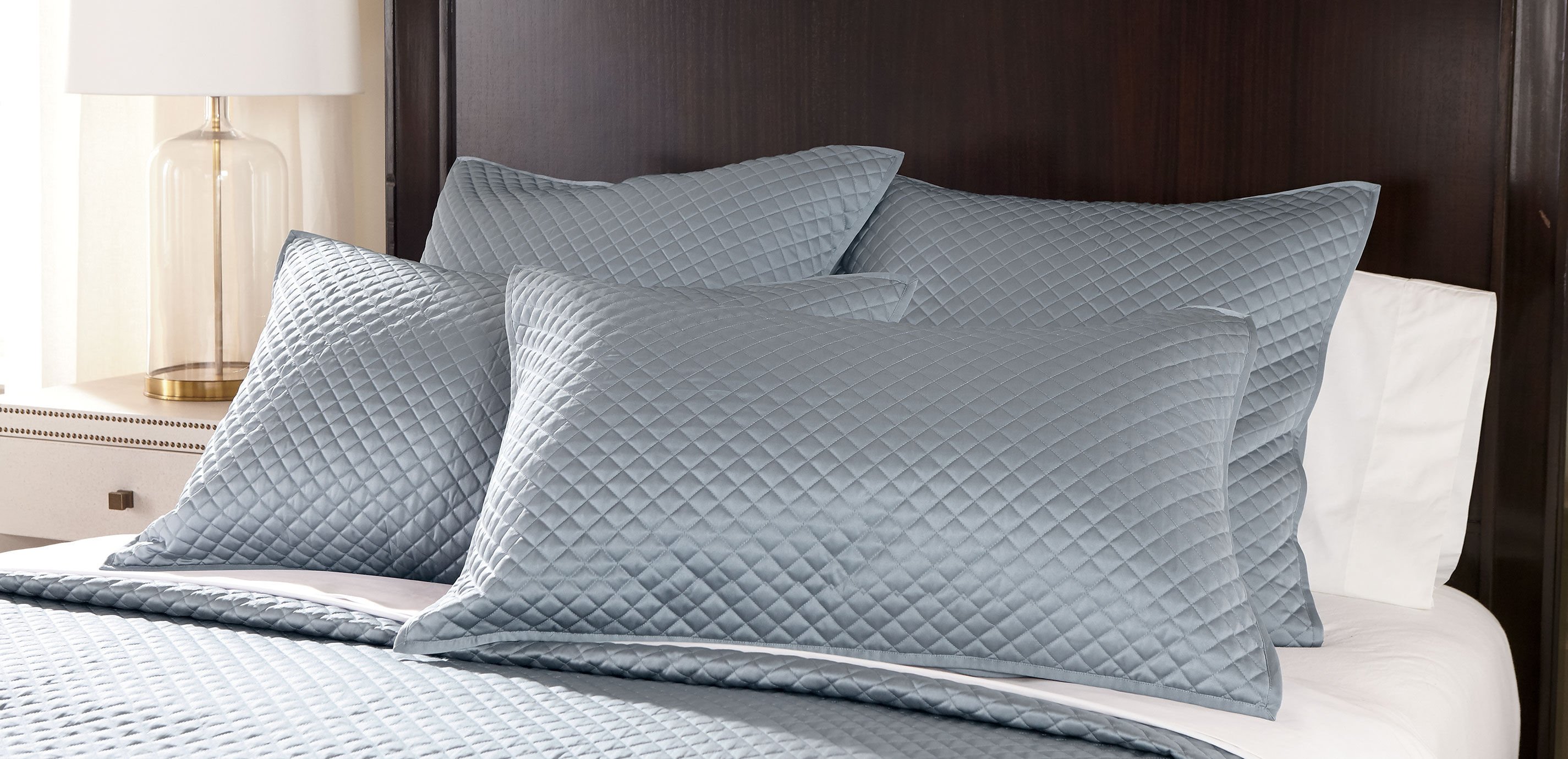 Salena Quilted Coverlet and Shams, Mist Blue_2