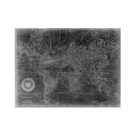 World Map I Black image