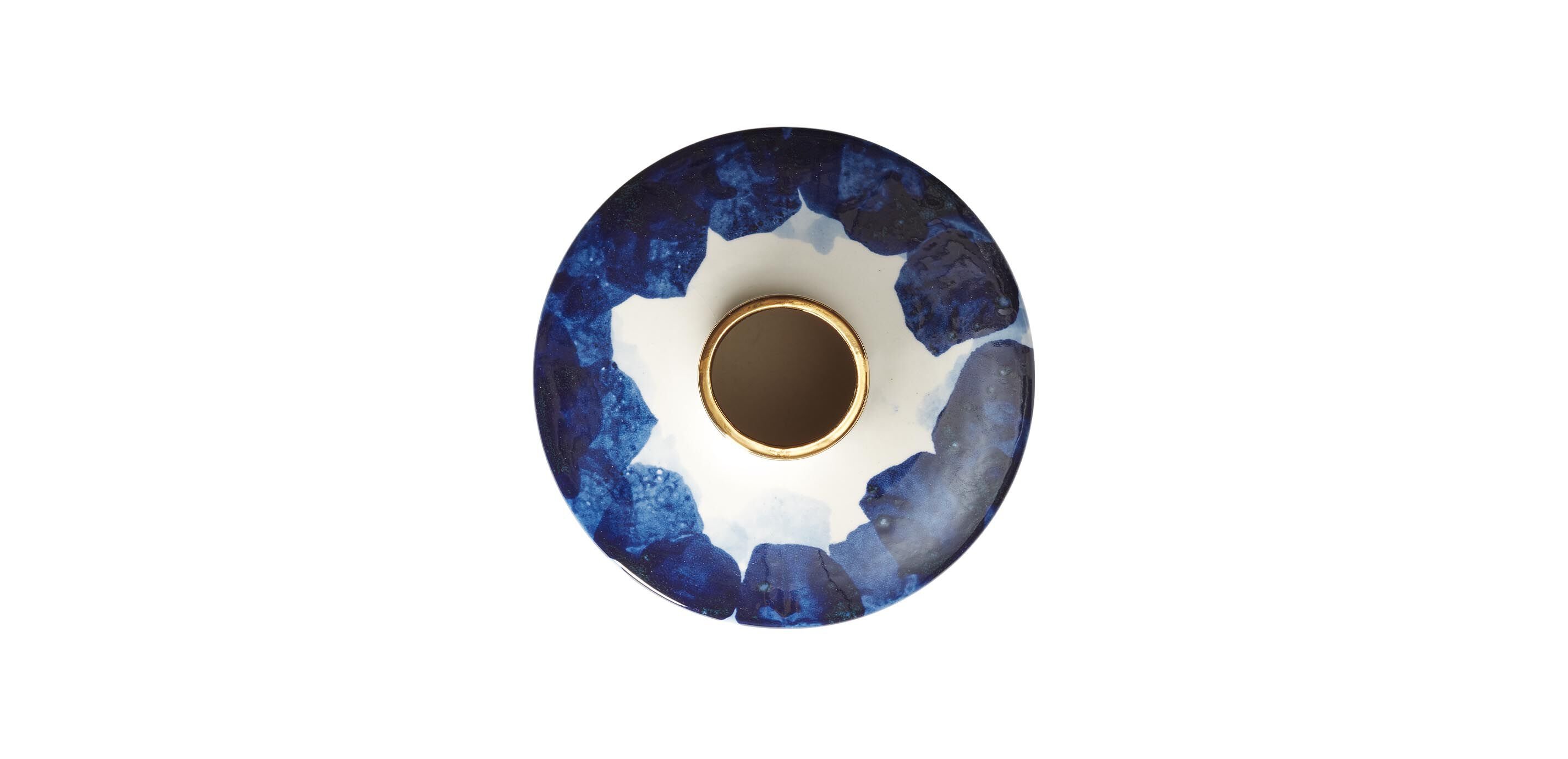 Danya Blue Ceramic Drip Vase_2