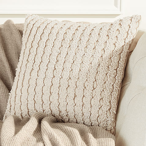 Chenille Stripe Pillow Product Tile Hover Image 062404