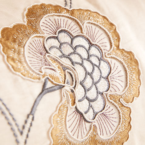 Salena Embroidered Bolster Pillow Product Tile Hover Image 032045