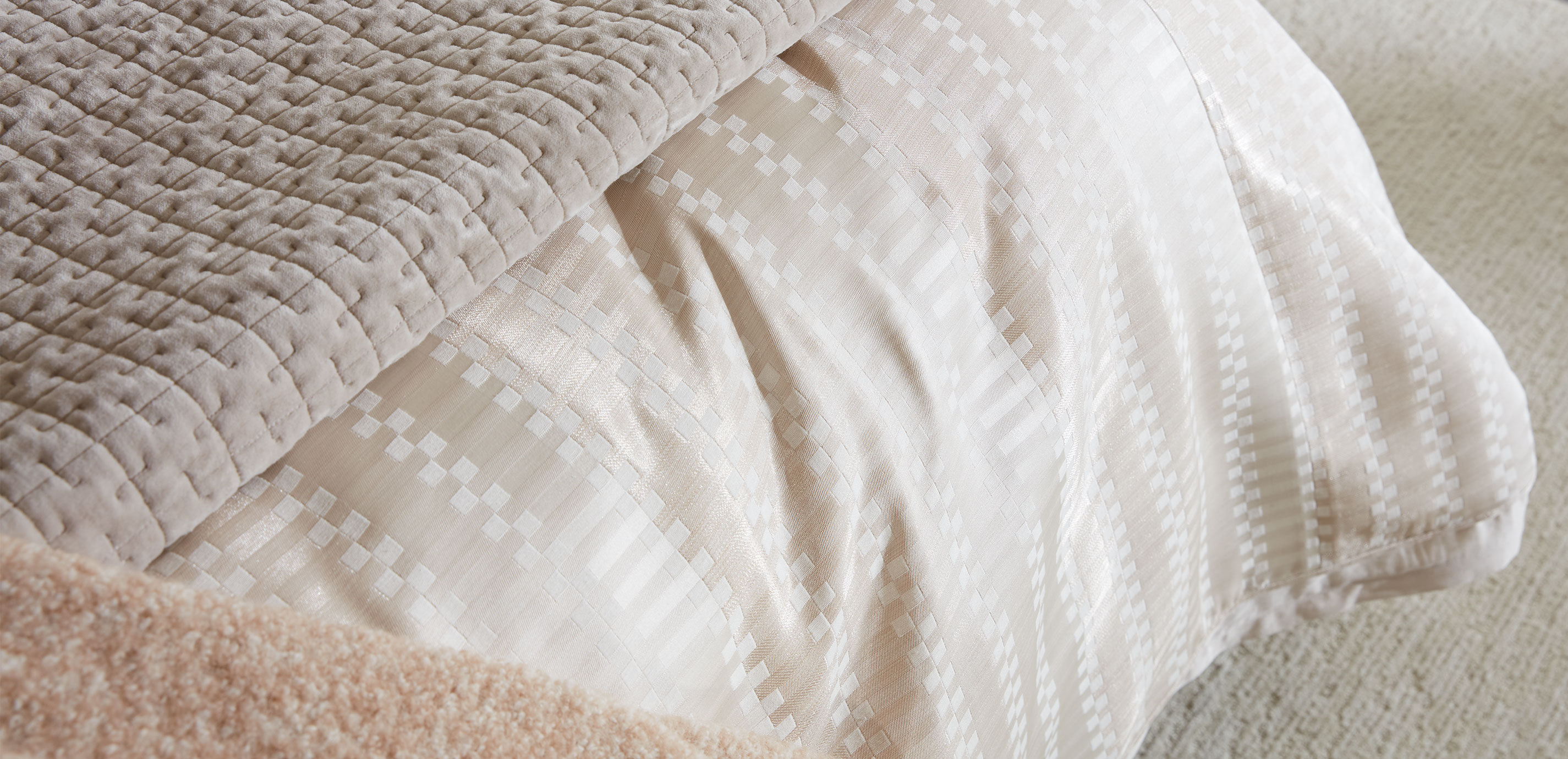 Checkerboard Jacquard Duvet Cover Set_5