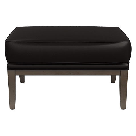 Grayson Leather Ottoman image
