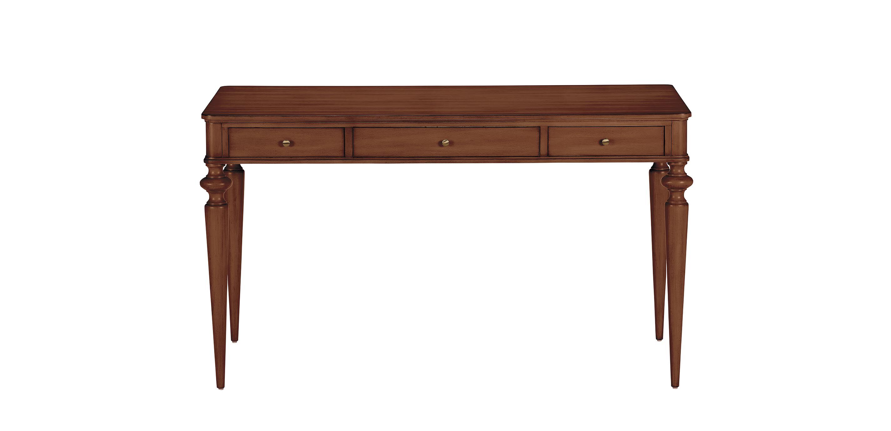 Custom Rounded-Corner Home Office Desk