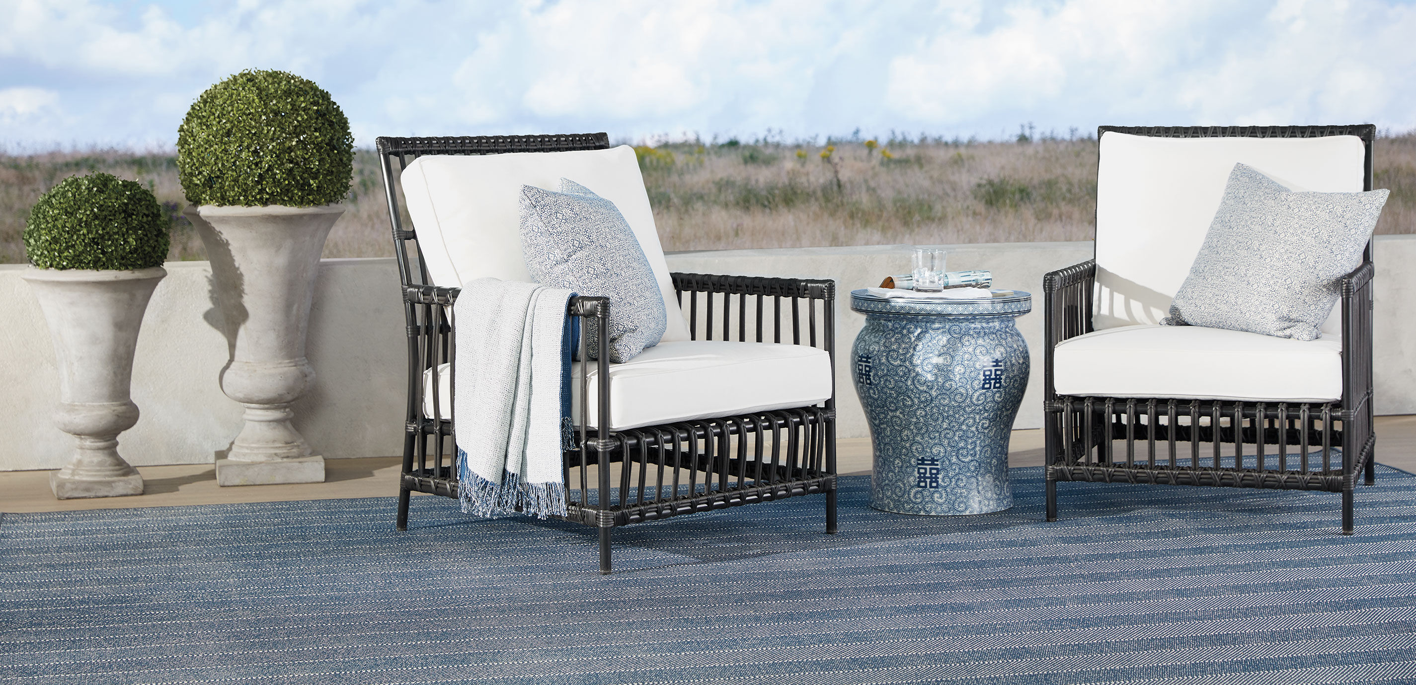 Ethan allen sales wicker chair