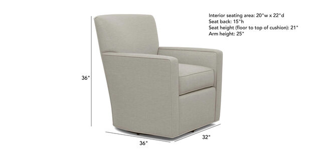Turner Swivel Chair Quick Ship Chairs Chaises Ethan Allen