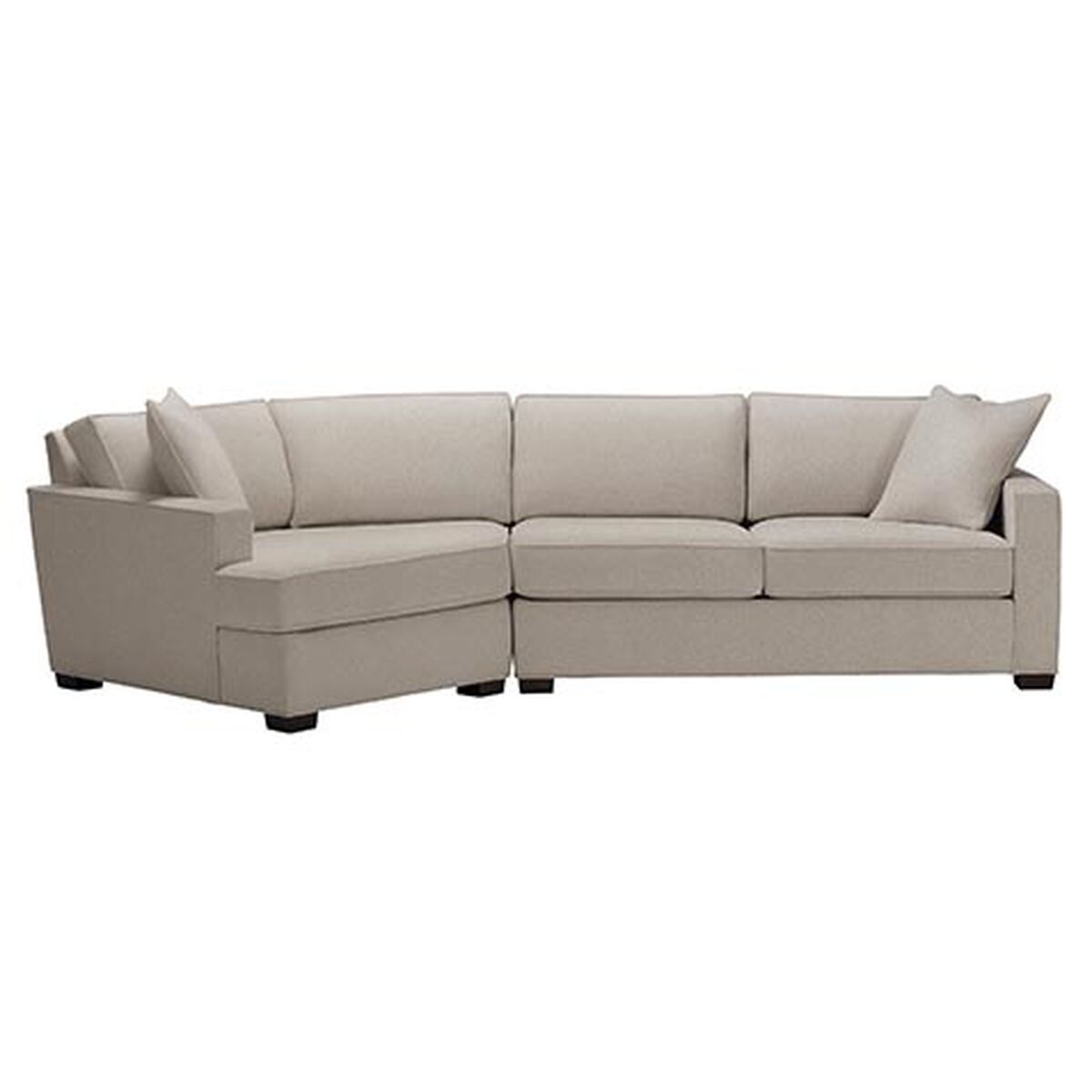 Spencer Track-Arm Two-Piece Sectional with Square Cuddle Chaise