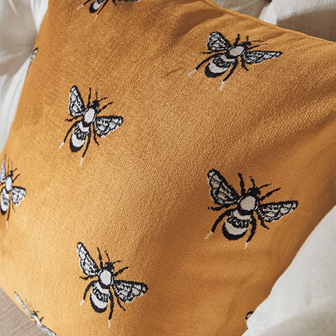Velvet Bee Pillow Product Tile Hover Image 065793   HON