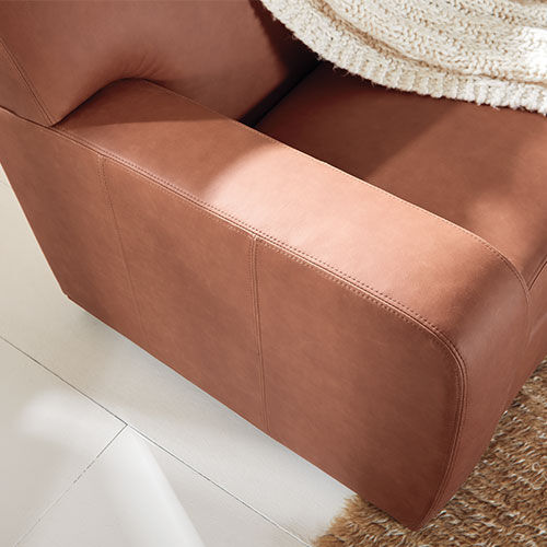 Kellan Modern Leather Club Sofa 