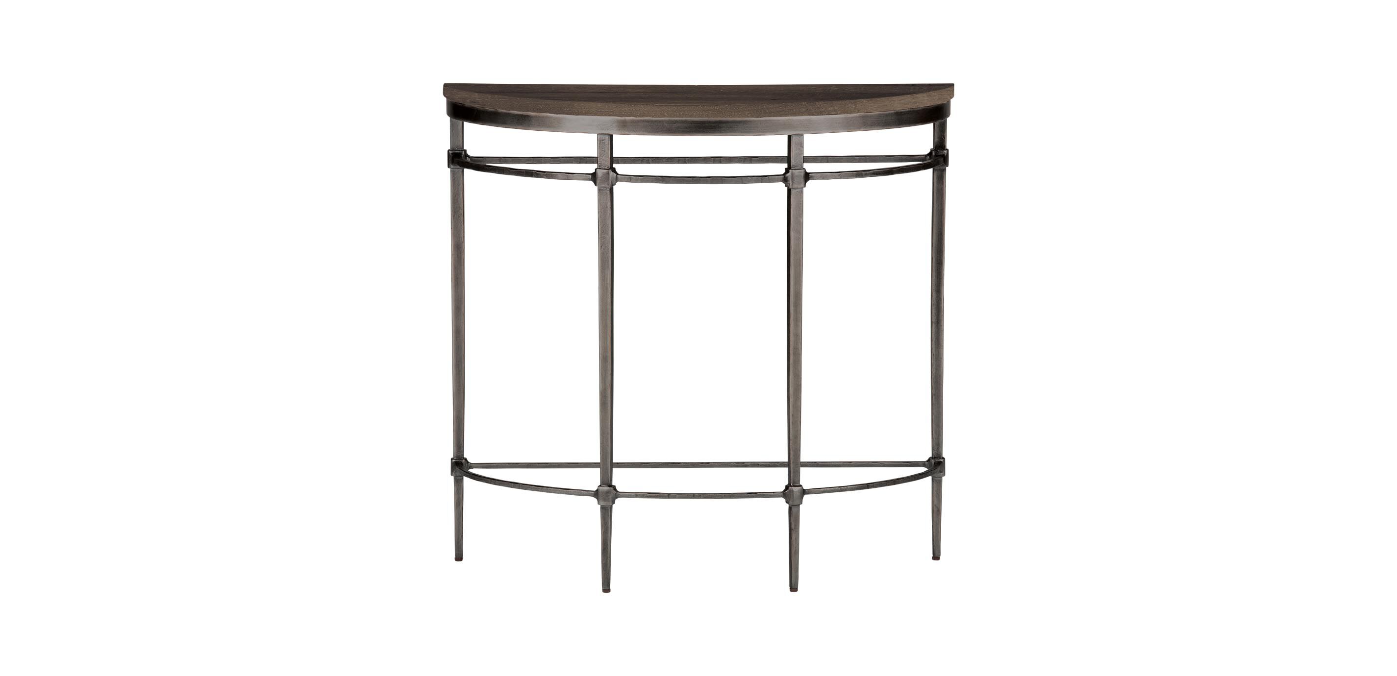 Vida Wood-Top Demilune Console Table
