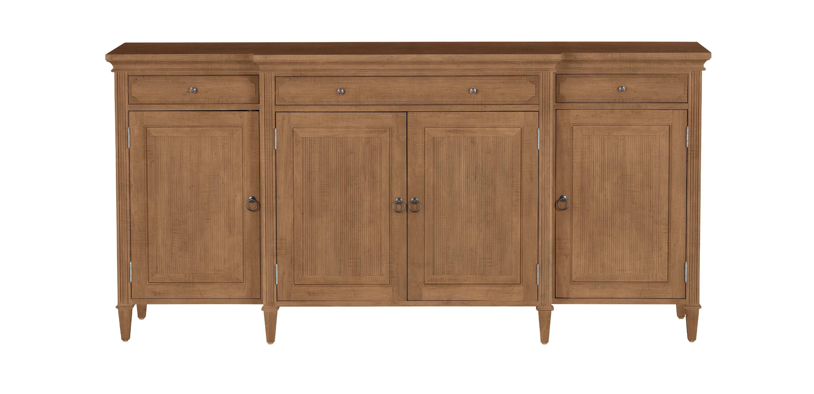 Davos Four-Door Wood Buffet with Breakfront Detail