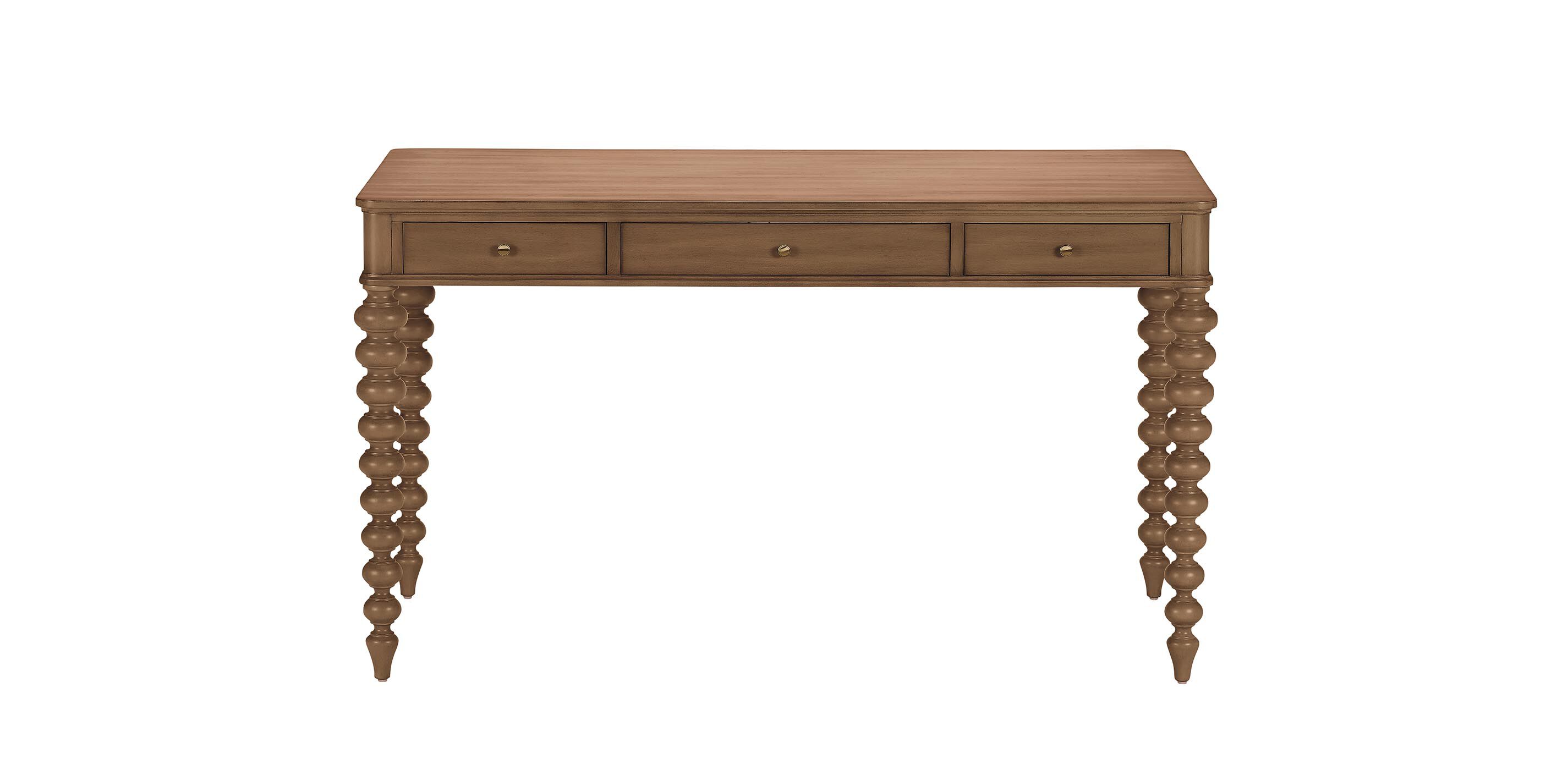 Custom Rounded-Corner Home Office Desk