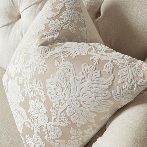 Cut Velvet Damask Pillow Product Tile Hover Image 065799